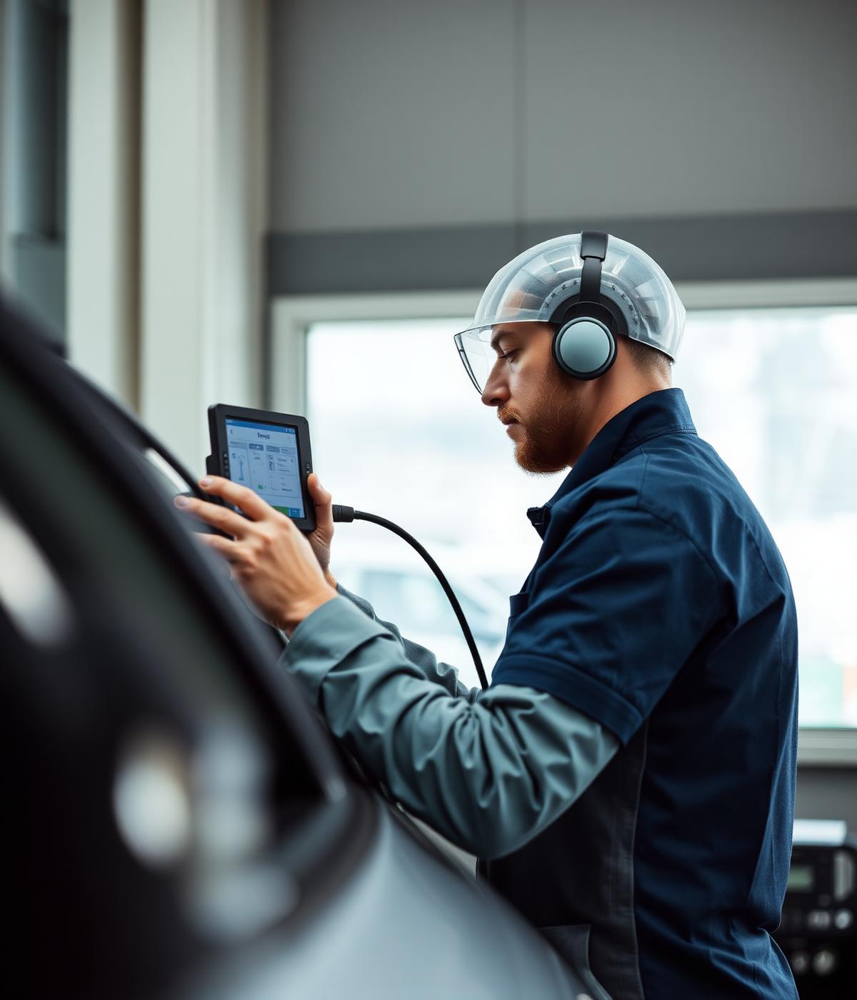 Certified Glas Tek technician calibrating ADAS sensors